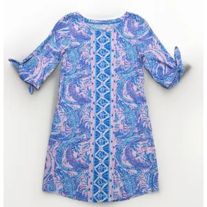 Lilly Pulitzer Size XS Preston A-Line Dress‎ Gator Geometric 100% Pima Cotton thumbnail 1