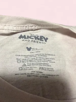 Disney White Mickey Mouse Graphic Tee with Red and Yellow Accents thumbnail 3