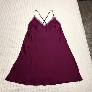 Victoria’s Secret Purple Lingerie Chemise Slip Nightie L Large Lace Trim thumbnail 10