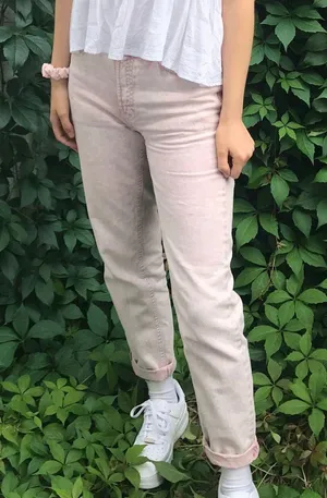 Urban Outfitters BDG Light Pink Acid Wash High-Waisted Denim Mom Jeans 26 thumbnail 5