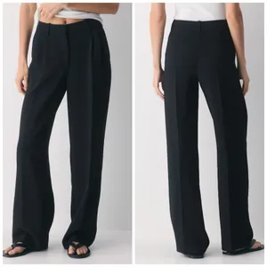 Aritzia Wilfred The Effortless Pleated Black Trouser Pant Size 8 thumbnail 2