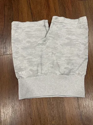 AYBL Gray Camo High-waist bike shorts workout running active M casual spring 45$ thumbnail 3