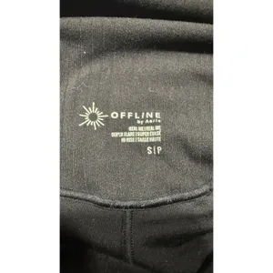 OFFLINE by Aerie Real Me Black High Rise Super Flare Leggings Crossover Waist S thumbnail 5
