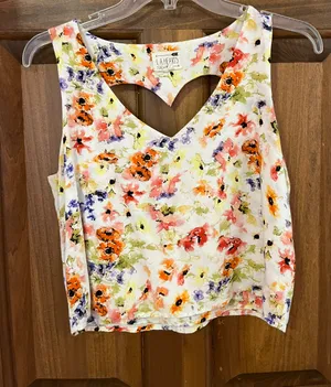 LA Hearts Cute Top With Heart Shaped Cut Out On Back thumbnail 1