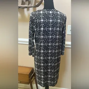 Mud Pie Black White Geo Print Dress thumbnail 3