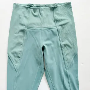 Lululemon Align Pant Ribbed Panel High Rise 25" Tidewater Teal Size 8 Yoga Gym thumbnail 5