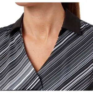 Lady‎ Hagen Empower Collection Stripe Yoke Sleeveless Golf Polo Sz M thumbnail 3