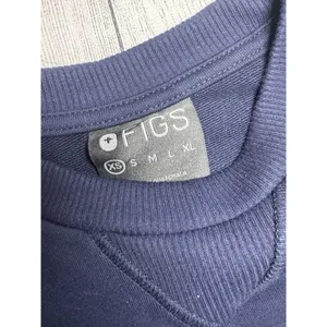 Figs Women’s Scrub Top Crew Neck Sweater, XS Navy Blue thumbnail 7