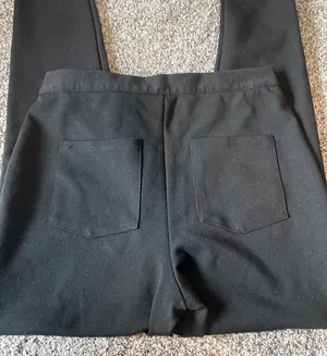 Black High Waisted Skinny Fit Slacks Size 6 thumbnail 4