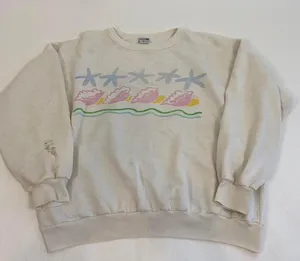 Vintage Down Under Crewneck Lightweight Material White Size L thumbnail 4