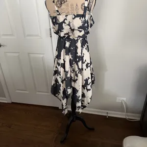 Bardot Elegant Midi Dress Size 12 | Ruffle Front Wedding Guest Cocktail Dress thumbnail 3