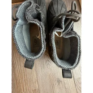 UGG Waterproof Duck Boots Black‎ Lace up Ankle Herringbone Cuff Size 8 thumbnail 5