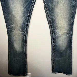 Miss Me Bootcut Western Thick‎ Stitch Flap Pocket Embellished Denim Jeans thumbnail 4