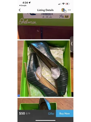 Sam Edelman Elegant Green Crocodile Print High Heelssize 6.5 thumbnail 8