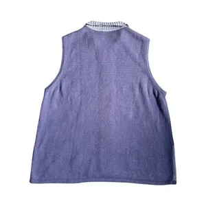 Blair Womens Purple Knit Sweater Vest Zip Up Embroidered Dove‎ Snowflake L 47862 thumbnail 3