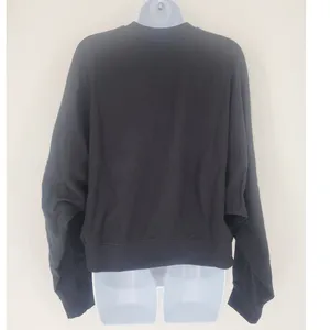 Adidas Trefoil Neon Gingham Logo Cropped Sweatshirt Black Women’s Size L thumbnail 3