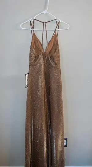 Nude Glitter Formal Dress️ Gold Size 4 thumbnail 3