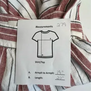 LOFT Women's XS‎ Striped Square Neck Blouse Multicolor Short Sleeve Casual thumbnail 9