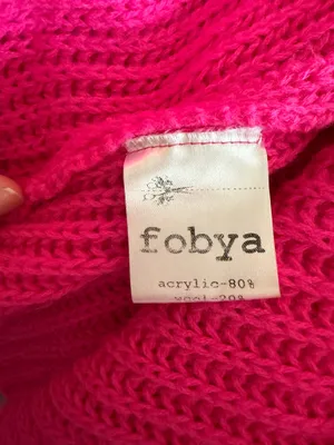 Fobya NWOT Hot Pink Open-Front Oversized Cardigan thumbnail 5