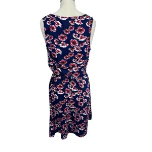 French Grey Women's‎ Small Blue Floral Sleeveless Fit & Flare Dress thumbnail 6