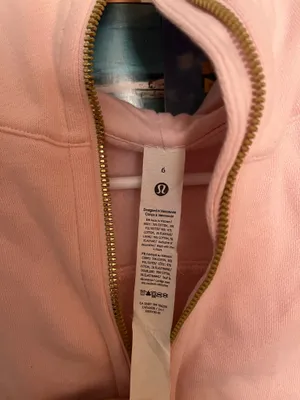Lululemon Strawberry Milkshake Scuba Full-Zip Cropped Hoodie Gold thumbnail 3