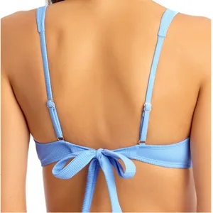 NWT California Waves Rib V- Wire Bralette Swimwear thumbnail 2