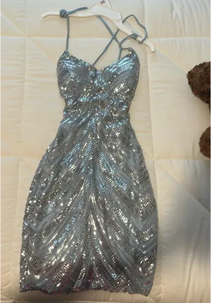 Windsor Blue Sequin Prom Dress thumbnail 2