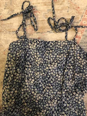 Abercrombie blue floral dress thumbnail 3