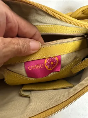 Ombu Leather Mustard Yellow Braided-Handle Shoulder Bag thumbnail 12