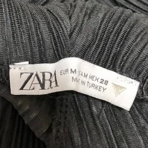 Zara Women's Black High Waisted Wide Leg Pull On Trousers Dress Pants Size M thumbnail 4