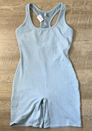 NWT SKIMS Outdoor Mid Thigh Onesie In Dust Size Large thumbnail 1