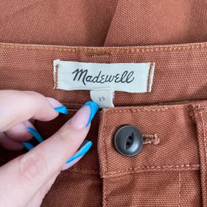 Madewell Orange Rust Retro Emmett High Waisted Wide Leg Crop Jean Trouser Pants thumbnail 9