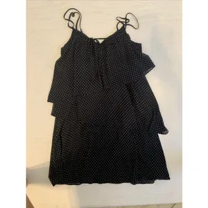 Ralph Lauren Polka-Dot Georgette Sleeveless Dress Size 12 Navy thumbnail 4