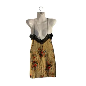 Zara Trafaluc Collection Flora Print Lace Trim Slip Dress SZ S Boho Botanical thumbnail 2