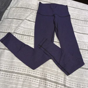 Lululemon Wunder Under High Rise Legging Purple Black Small Check Size 6 EUC thumbnail 4