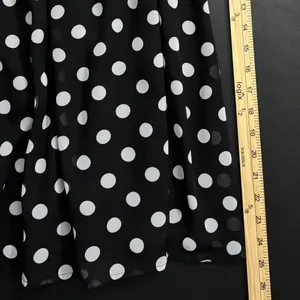 Paper Dolls Rockabilly Black White Polka Dot Smocked Waist‎ Racerback Dress, Sz L thumbnail 6