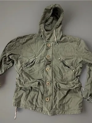 Free People Olive Hooded Field Jacket thumbnail 1