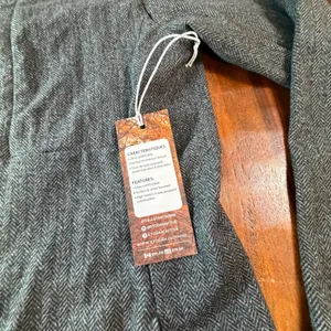 Kyodan Outdoor Womens Herringbone Quarter Zip Pullover Grey Large NWT Gray thumbnail 4