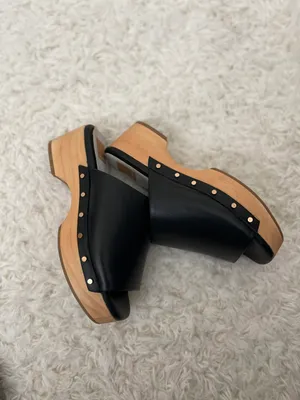 Dolce Vita Dorado black leather clogs Size 6 thumbnail 6