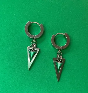 Titanium Steel Spike Dangle Drop Earrings for Men Women,Punk Hip Hop Earrings thumbnail 1