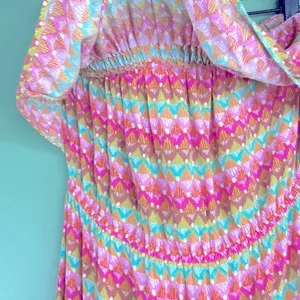 MOSSIMO Y2K Strapless Maxi Dress Boho colorful size Medium thumbnail 5