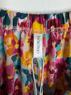 Boho Floral Dress Long Sleeve‎ Babydoll Smocked Large Whimsigoth Cottagecore thumbnail 6