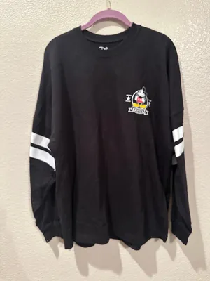 NWOT Disney Mickey Mouse Icon Black Longsleeve Crewneck M thumbnail 1