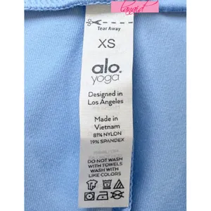 Alo Airbrush High-Waist Cinch Flare Legging Tile Blue Tie-Up Corset Lace Hi-Rise thumbnail 16
