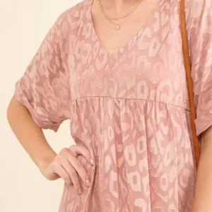 And The‎ Why Woven Leopard Baby Doll Roll-Sleeve Casual Dress thumbnail 9