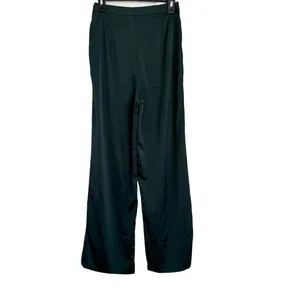 NEW Nasty Gal High Waist Green Satin Wide Leg Pants NWT Size 6 thumbnail 7