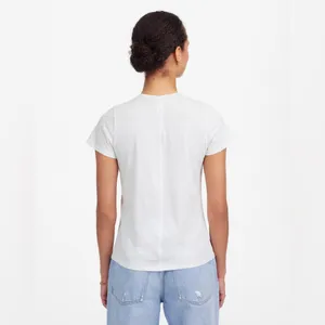 NWT Madewell Womens Essential Slim Tee Short Sleeve Lightweight Cotton White S thumbnail 2