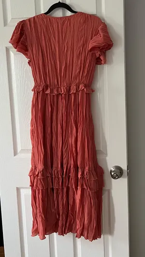 Polagram Jessakae Coral Crinkle Dress thumbnail 4