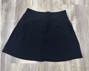 Athleta Ace Skort Black Athletic Golf Tennis Skirt with Pockets Size 8 thumbnail 1