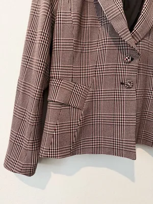 White House Black Market Plaid Signature Blazer Plus Size 14 Academia Corporate thumbnail 3